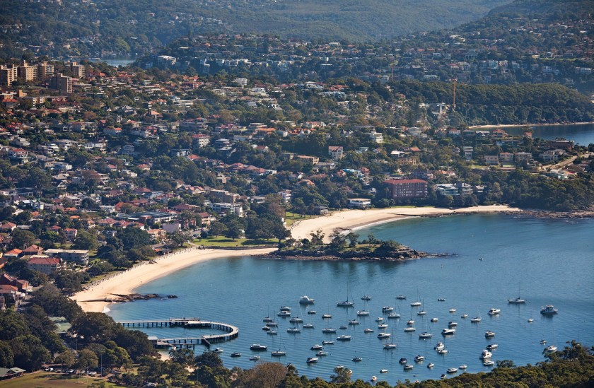 Balmoral Beach aerial, morning